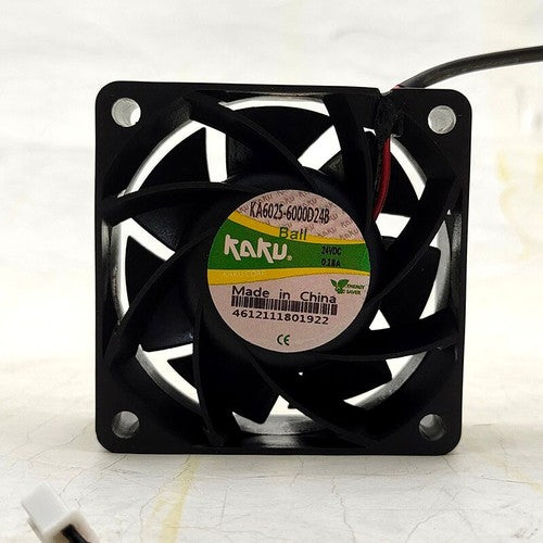1 pcs KAKU Fan KA6025-6000D24B DC24V 0.18A 6025 6CM 2 wire cooling fan