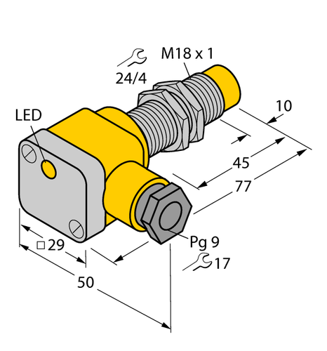 TURCK NI10-G18SK-AN6X 46423 Inductive sensor NPN