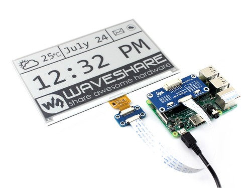 Waveshare e-Paper Driver HAT for SPI raw e-ink display supports Raspberry Pi