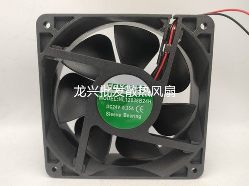 1 PCS FENGHAO Fan HL12038B24H DC24V 12038 12CM 2 WIRE COOLING FAN