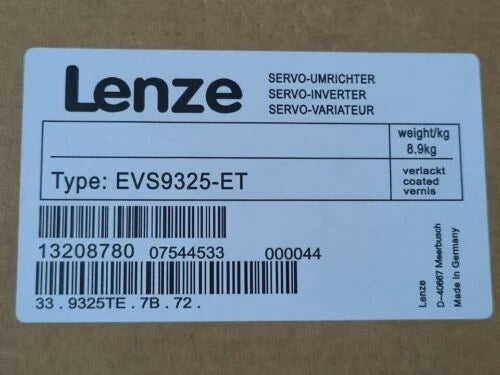 1 PC EVS9325ET  LENZE EVS9325-ET SERVO DRIVE INVERTER