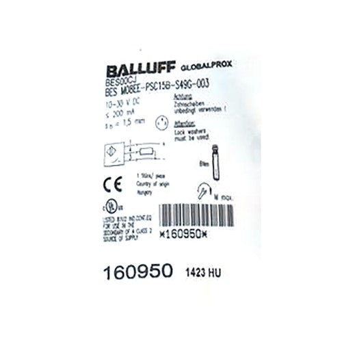 For BALLUFF BES M08EE-PSC15B-S49G-003 (BES00CJ)Inductive Standard Sensors PNP