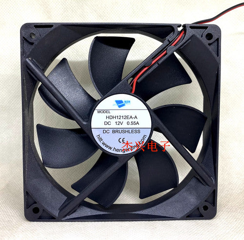 1 PCS HXH Fan HDH1212EA-A DC12V 0.55A 12025 12CM 2 wire cooling fan