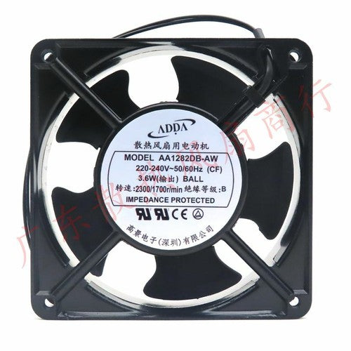 1 PCS ADDA Fan AA1282DB-AW AC 220-240V 0.6A 120*38MM 2 Wire Aluminum frame