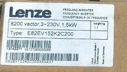1 PC E82EV152_2C200  LENZE E82EV152K2C200 INVERTER 8200 Vector 1.5kW