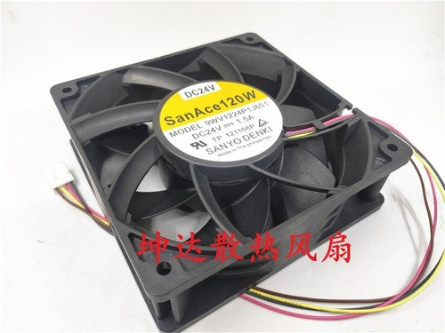 1 PCS Sanyo Fan 9WV1224P1J601 DC 24V 1.5A 12038 12CM 4-wire cooling Fan
