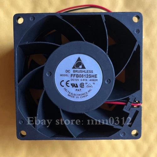 1 pc double ball fan 2pin- . FFB0812SHE 12V0.87A 8cm 8038