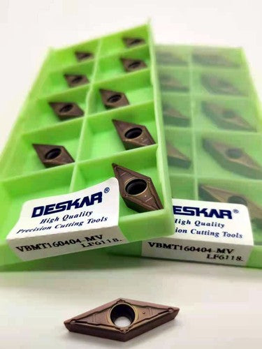 10Pcs/BOX DESKAR VBMT160404-MV LF6118 Carbide Inserts Blade Stainless Steel