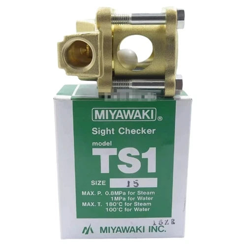 1PC  FIT FOR MIYAWAKI Steam Flow Sight Checker TS1 DN15 Sight Glass Brass