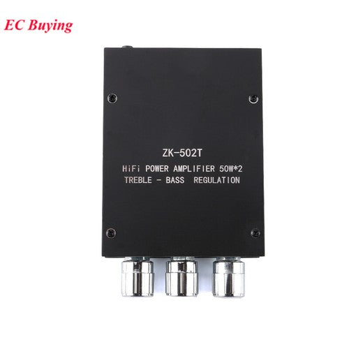 ZK-502T TPA3116D2 Bluetooth 5.0 Audio Amplifier Board Module 2.0 Channel 50W*2