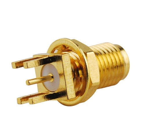 100 Pcs SMA Female Jack Nut Edge Mount PC Board PCB Receptacle Adapter Connector