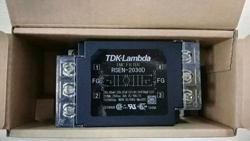 1PC  TDK Lambdat RSEN-2030D 250VAC 30A EMC Single-phase Power Filter DIN Rail