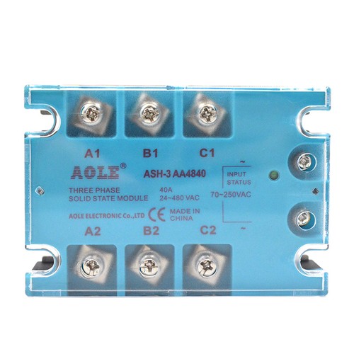 TSR-40AA Three Phase Solid State Relay Module AC 80-280VAC to 480VAC 40A