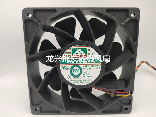 1 PCS MAGIC Fan MGT12024UB-W38 DC 24V 1.30A 12038 12cm 4-wire cooling fan