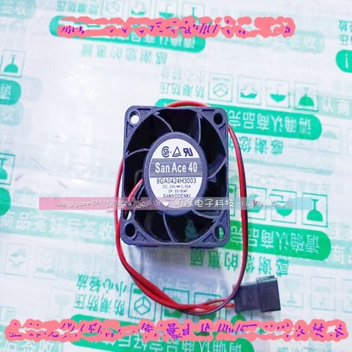 1 PCS Sanyo Fan 9GA0424H3003 DC24V 0.16A 4028 4CM 2 wire Dual ball cooling fan