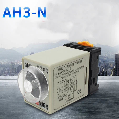 Power ON Delay Timer Time Relay 8Pin 12V-380V w Socket AH3-NA NB NC ND NE 1S-30H