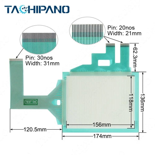 for VT27S VT27SB Panel Glass with Protective Film VT2-7S VT2-7SB Touch Screen