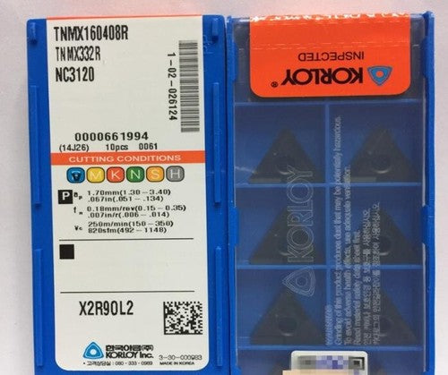 10Pcs/BOX KORLOY TNMX160408R NC3120 TNMX332R Carbide Inserts Turning Blade