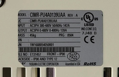 CIMR-PU4A0139UAA  Yaskawa CIMRPU4A0139UAA Inverter