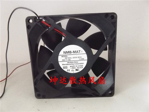 1 pcs NMB Fan 3610VL-05W-B50 DC24V 0.29A 9025 9cm 2 wire cooling fan