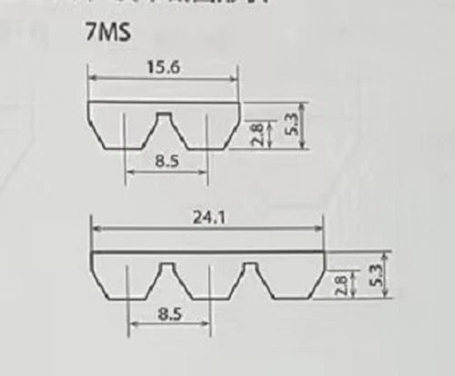 1pcs  3-7MS1250   BANFLEXSCRUM Wide Angle Belt