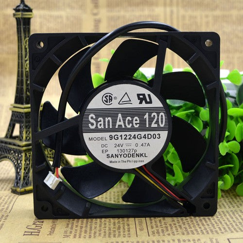 One For SANYO  9G1224G4D03 San Ace120 24V 0.47A cooling fan Free Shipping