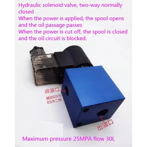 1pc pressure relief valve Hydraulic cartridge valve solenoid valve 2-way V2068