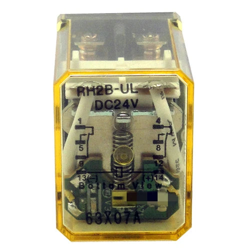 10Pcs  Intermediate Relay 10A 240VAC 8Pins DPDT  RH2B-UL DC24V 24VDC