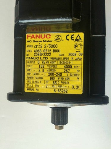 For FANUC A06B-0212-B001  servo motor Free Shipping