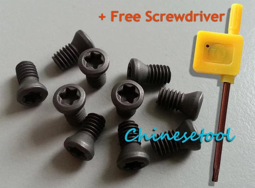 100pcs for Carbide Inserts Lathe Tool & Screwdriver M1.6 to M4 Insert Torx Screw