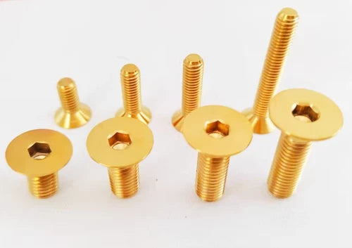 10pcs Flat Head Bolts Countersunk Ti Screw Titanium M5 X 12/15/16/20/25mm