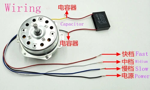 Cold Warm Fan Motor Water Cool Air Conditioner 6Wire 3Position YYHS-75 80mm 220V