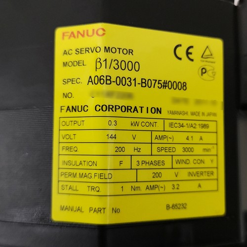 For Fanuc A06B-0031-B075#0008  AC Servo Motor Free Shipping