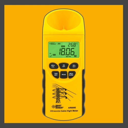 1X AR600E Ultrasonic Cable Height Meter Tester 3M-23M 6 Cables Measurement