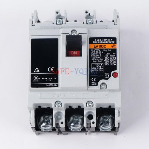 1PCS FUJI EA103C 3P 100A Molded Case Circuit Breakers