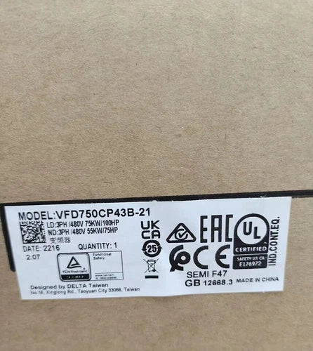 1PCS  DELTA Inverter Frequency converter VFD750CP43B-21 Free delivery
