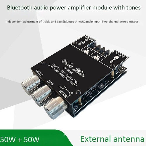ZK-502MT Bluetooth-compatible 5.0 Subwoofer Amplifier Board 2.0 Channel Bass AMP