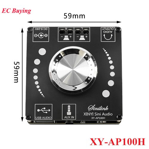 AP100L AP100H 100W Power Stereo Amplifier Board Bluetooth 5.0 AUX Digital Amp