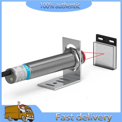 1PC  M12 NPN Laser Sensor Photoelectric Switch Infrared Visible Light Sensors