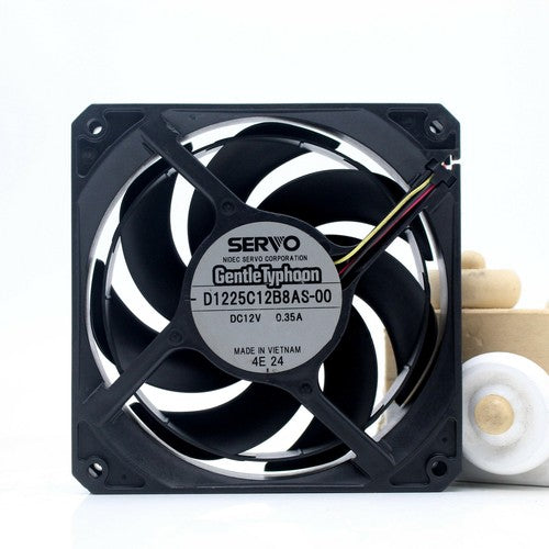 SERVO D1225C12B8AS-00 4-wire 12V 0.35A Mute Energy-saving Automatic Cooling Fan