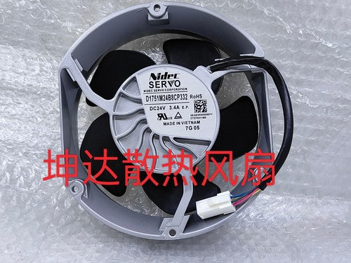 1 PCS SERVO Fan D1751M24B8CP332 DC24V 3.4A 17251 17cm 4 wire cooling fan