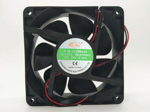 1 PCS X.W Fan X.W-1238M24S 12038 12CM DC 24V 0.30A Inverter cooling fan 2-wire