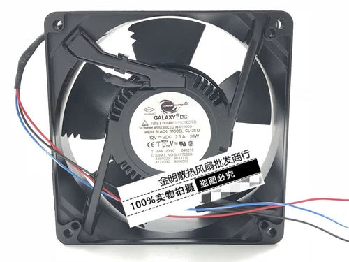 1 pcs 3-wire cooling fan  12.7CM GL12S7Z 040215 DC12V 30W