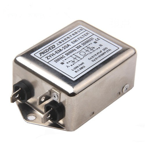 1PC  ZYH-EM-20A 20A 250V EMI Power Lead Wire Inductance Filter