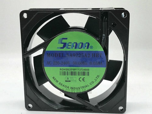 1 PCS SEADA Fan SA9225A2 HBT AC 220V 0.058A 9225 9CM 2 wire Aluminum frame