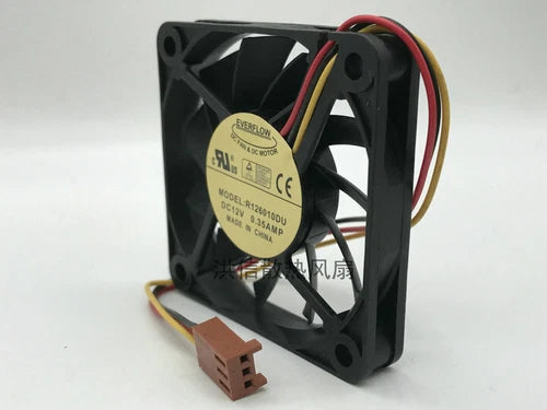 1 PCS   6010 60*10MM 3 Pin Fan R126010DU DC 12V 0.35A