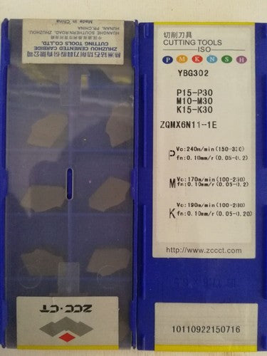 10Pcs/box ZCC.CT ZQMX6N11-1E YBG302 Grooving Cutting Blade Carbide Inserts