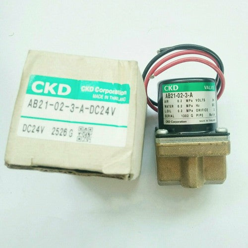 One For CKD  AB21-02-3-A-DC24V Solenoid Valve Free Shipping