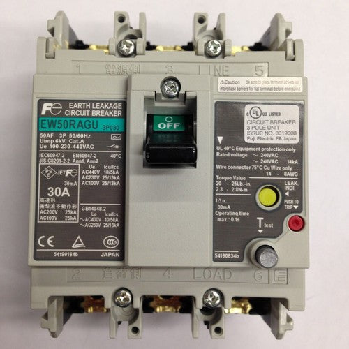 One  Circuit Breaker For FUJI EW50RAGU 3P 30A Free Shipping