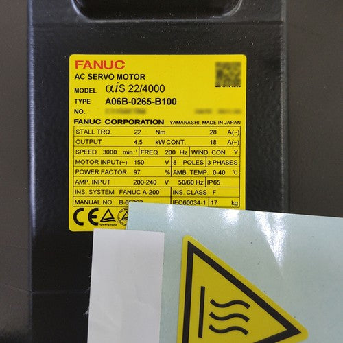 For FANUC A06B-0265-B100  servo motor Free Shipping